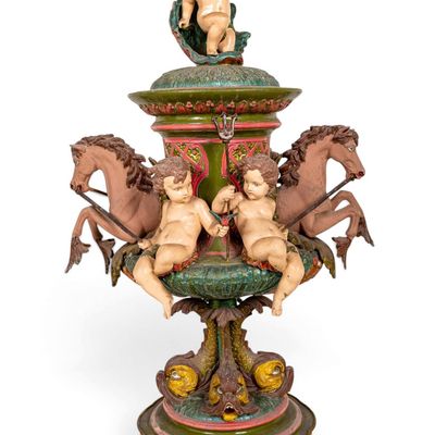 Sale Photo Thumbnail #138: Vintage Figural Carousel Lamp