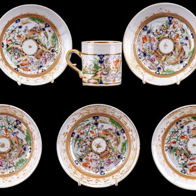 Sale Photo Thumbnail #182: 6 Pc Chinese Export Cup and Saucers