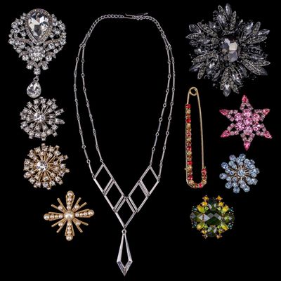 Sale Photo Thumbnail #464: Sarah Coventry Necklace and Rhinestone Brooches