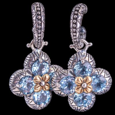Sale Photo Thumbnail #529: Sterling Silver and 18k Barbara Bixby Earrings