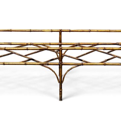 Sale Photo Thumbnail #27: Vintage Gilt-Metal Faux Bamboo Coffee Table Base