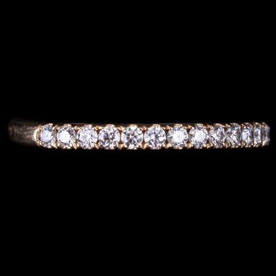 Sale Photo Thumbnail #626: 14k Yellow Gold Pave-Set Half Eternity Band