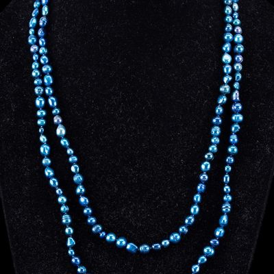 Sale Photo Thumbnail #345: Honora Blue Pearl Necklace