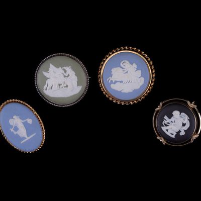Sale Photo Thumbnail #503: Vintage Wedgewood Brooches