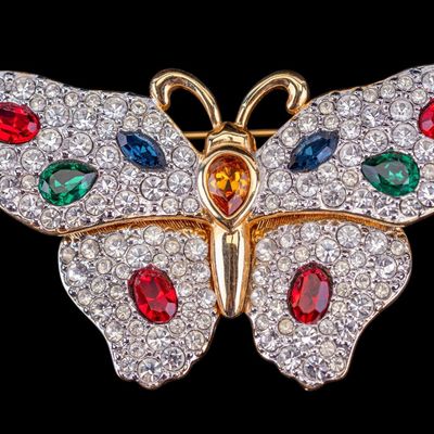Sale Photo Thumbnail #502: Swarovski Butterfly Pin