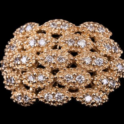 Sale Photo Thumbnail #625: Sonia Bitton 14K Diamond Cluster Cocktail Ring