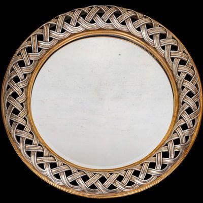 Sale Photo Thumbnail #105: Large Decorative Round Wall Mirror