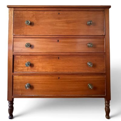 Sale Photo Thumbnail #43: 19th C Pa. Cherry Sheraton Chest of Drawers