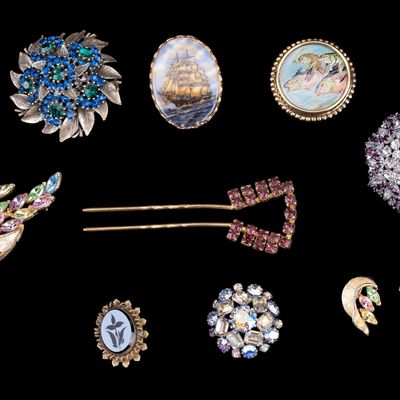 Sale Photo Thumbnail #344: Rhinestone Brooches and Vintage Jewelry