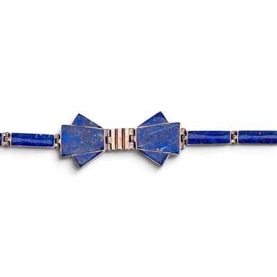 Sale Photo Thumbnail #382: Lapis and Sterling Silver Bracelet