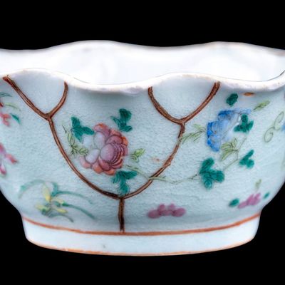 Sale Photo Thumbnail #212: Antique Chinese Celadon Porcelain Floral Bowl