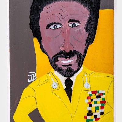 Sale Photo Thumbnail #114: Errol Darling Folk Art Portrait Painting