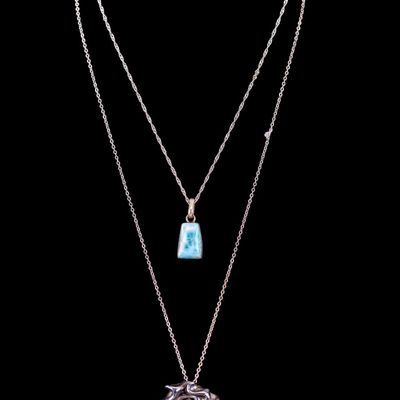 Sale Photo Thumbnail #572: 2 Sterling Silver Necklaces