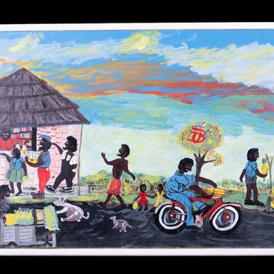 Sale Photo Thumbnail #121: Errol Darling Jamaican Market Scene O/b