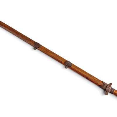 Sale Photo Thumbnail #244: Chinese Shagreen Mounted Sword with Scabbard