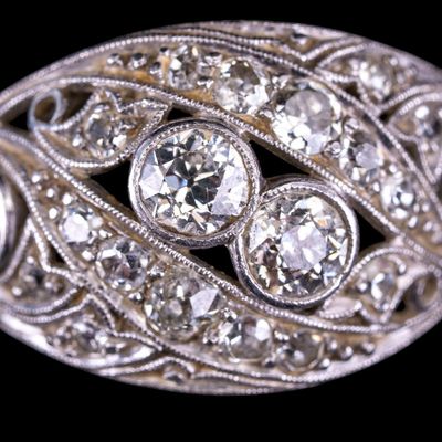 Sale Photo Thumbnail #655: Platinum Antique Art Deco Diamond Ring