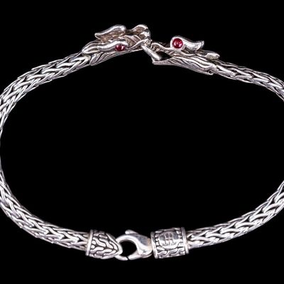 Sale Photo Thumbnail #520: Sterling Silver John Hardy Double Dragon Bracelet