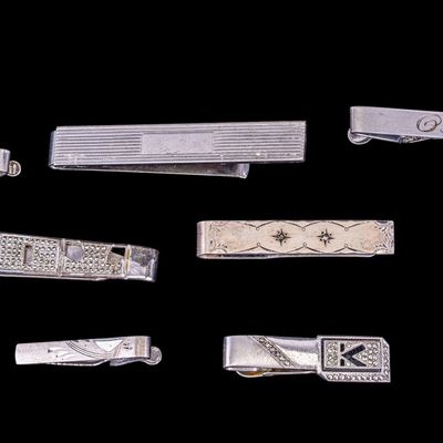 Sale Photo Thumbnail #571: 7 Sterling Tie Bars