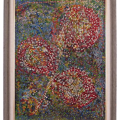 Sale Photo Thumbnail #272: C. Evans, "Plumes," Oil on Board