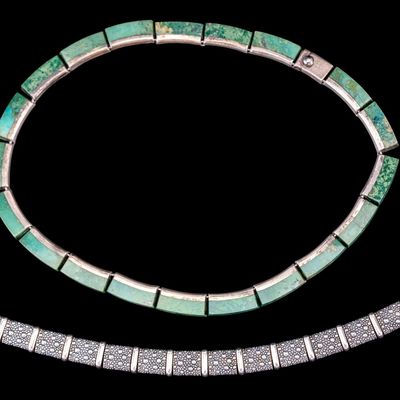 Sale Photo Thumbnail #595: Sterling Silver Necklace and Bracelet
