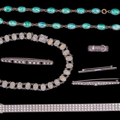 Sale Photo Thumbnail #374: Large Antique Jewelry Collection