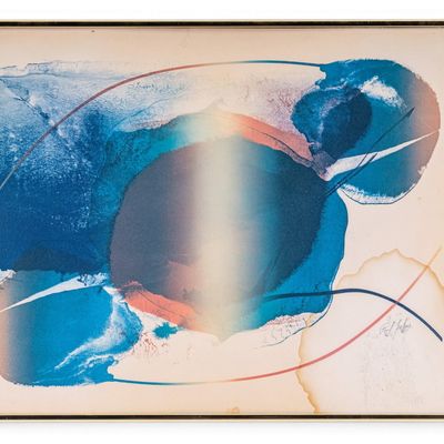 Sale Photo Thumbnail #74: Paul Jenkins Abstract Watercolor, Signed