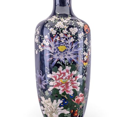 Sale Photo Thumbnail #162: Japanese Cloisonne Enamel Vase