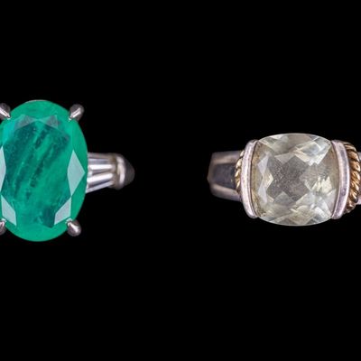 Sale Photo Thumbnail #560: 2 Sterling Silver Womens Rings With Stone Accents