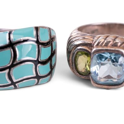 Sale Photo Thumbnail #583: 2 Sterling Silver Designer Rings