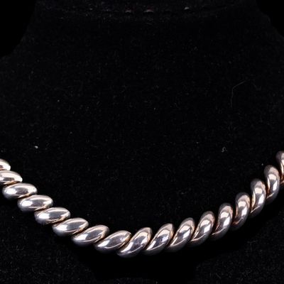 Sale Photo Thumbnail #579: Vintage Italian San Marco Sterling Silver Necklace