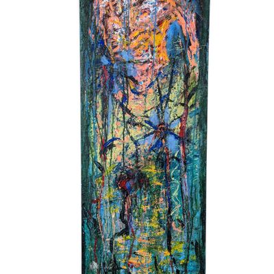 Sale Photo Thumbnail #84: Abstract Figural Oil on Canvas