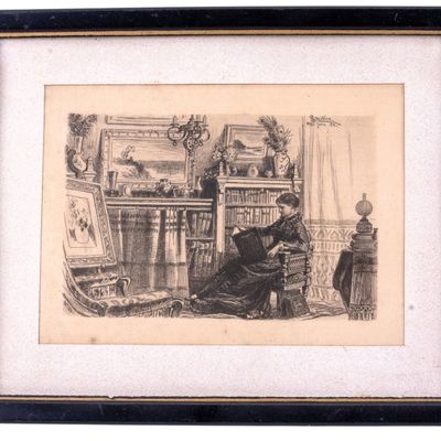 Sale Photo Thumbnail #62: Antique Etching Corner at Home James David Smillie