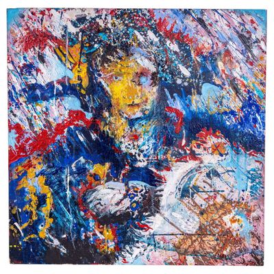 Sale Photo Thumbnail #107: Abstract Expressionist Oil on Canvas, Signed
