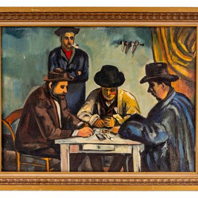 Sale Photo Thumbnail #102: Framed O/b Reproduction After Cezanne
