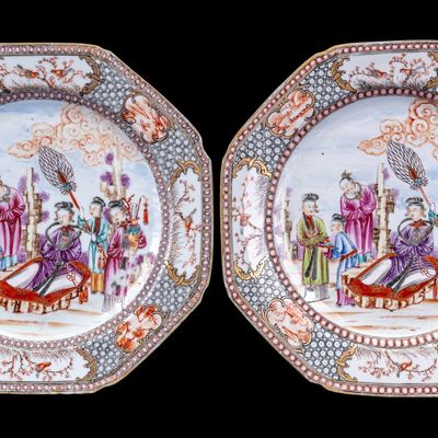 Sale Photo Thumbnail #233: Chinese Export Famille Rose Plates
