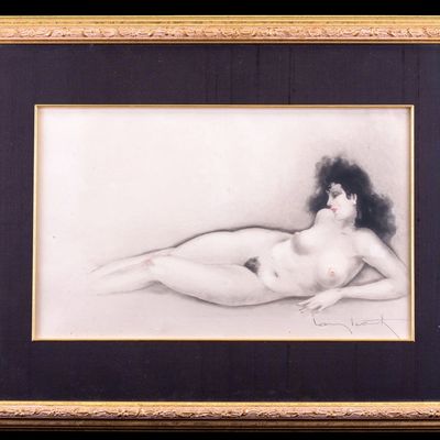 Sale Photo Thumbnail #265: Louis Icart Reclining Nude Etching