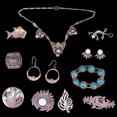 Sale Photo Thumbnail #482: Sterling Silver Jewelry and Silver-tone Pieces