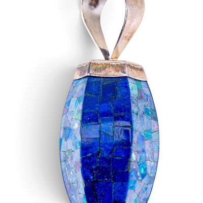 Sale Photo Thumbnail #420: Opal and Lapis Pendant