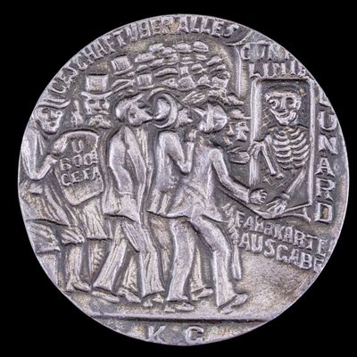 Sale Photo Thumbnail #469: Lusitania Silver Medal by Karl Goetz, 84.83g
