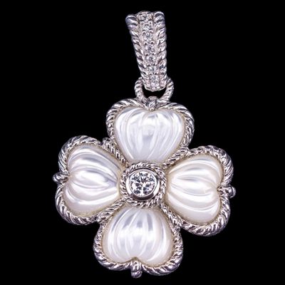 Sale Photo Thumbnail #524: Sterling Silver and MOP Judith Ripka Pendant