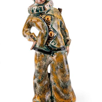 Sale Photo Thumbnail #314: Vintage MCM Italian Ceramic Jester Table Lamp Base
