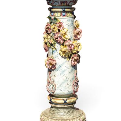 Sale Photo Thumbnail #15: Antique Capodimonte-style Pedestal