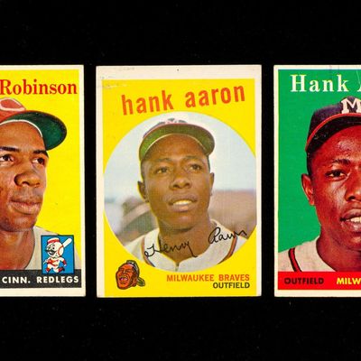 Sale Photo Thumbnail #223: Hank Aaron And Frank Robinson Baseball Cards 1950's
