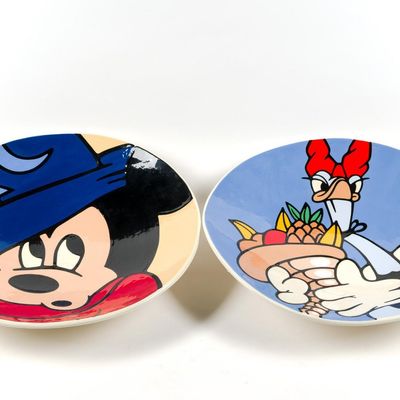 Sale Photo Thumbnail #36: 2 "Brenda White" Limited Edition Walt Disney Saucers
