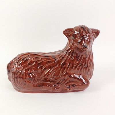 Sale Photo Thumbnail #81: Vintage Ned Foltz Signed Redware Lamb