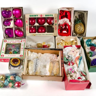 Sale Photo Thumbnail #156: 67 Christmas Ornaments Incl. Shiny Brite