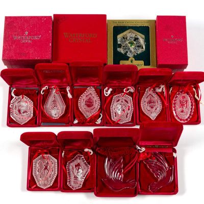 Sale Photo Thumbnail #13: 14 Waterford Crystal Incl. Partial Twelve Days of Christmas