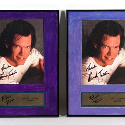 Sale Photo Thumbnail #136: 2 Framed Autographed Randy Travis Photos