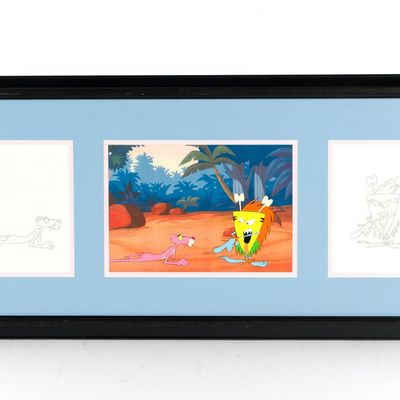 Sale Photo Thumbnail #39: Pink Panther Animation Cel & Sketches