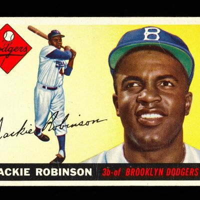 Sale Photo Thumbnail #215: 1955 Jackie Robinson 50 Topps Baseball Card